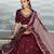 maroon silk blend embroidered lehenga choli
