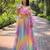multicolor organza printed lehenga choli