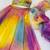 multicolor organza printed lehenga choli