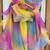multicolor organza printed lehenga choli
