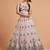 cream net embroidered lehenga choli