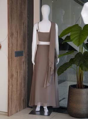 grey georgette plain lehenga choli with free size upto 44 2
