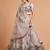 cream net embroidered lehenga choli