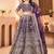 purple net embroidered lehenga choli