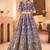 purple net embroidered lehenga choli