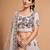 cream net embroidered lehenga choli