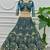 teal net embroidered lehenga choli