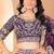 purple net embroidered lehenga choli