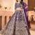 purple net embroidered lehenga choli