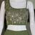 green georgette plain lehenga choli
