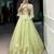 light parrot green silk blend plain lehenga choli