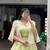 light parrot green silk blend plain lehenga choli