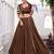 dark bronze chanderi woven lehenga choli