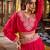 rani pink silk blend embroidered lehenga choli