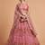 baby pink net embroidered lehenga choli