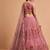 baby pink net embroidered lehenga choli