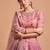 baby pink net embroidered lehenga choli