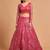 pink net embroidered lehenga choli