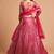 pink net embroidered lehenga choli