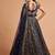 blue net embroidered lehenga choli