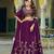 purple silk blend embroidered lehenga choli