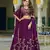 purple silk blend embroidered lehenga choli