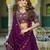 purple silk blend embroidered lehenga choli
