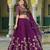 purple silk blend embroidered lehenga choli