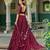 wine silk blend embroidered lehenga choli