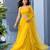 yellow organza embroidered lehenga choli