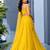 yellow organza embroidered lehenga choli
