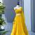 yellow organza embroidered lehenga choli