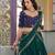green silk blend embroidered lehenga choli