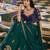 green silk blend embroidered lehenga choli