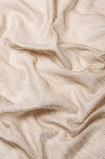 Brown linen silk saree with elegant work