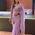 Premium Lavender Embroidery Saree