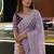 Premium Lavender Embroidery Saree