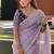 Premium Lavender Embroidery Saree