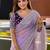 Premium Lavender Embroidery Saree