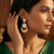 Elegant gold-toned mother of pearl geometric drop earrings for women