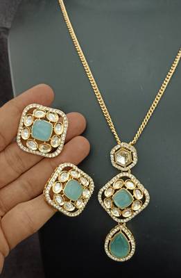 Exclusive real cz moissonite stones karat plated chain jewellery set 1