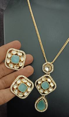 Exclusive real cz moissonite stones karat plated chain jewellery set 2