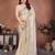 Women’s Cream Embroidered Saree