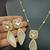 White moissanite necklace cz gold plated chain jewellery set