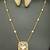 White moissanite necklace cz gold plated chain jewellery set