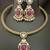 Ruby white moissanite stones cz hasli stylish jewellery set