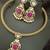 Ruby white moissanite stones cz hasli stylish jewellery set