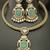 Mint green moissanite stones cz hasli stylish jewellery set
