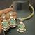 Mint green moissanite stones cz hasli stylish jewellery set