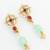 mint green kundan long earrings
